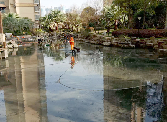 内江景观池淤泥清理